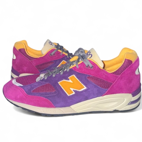 Teddy Santis x New Balance 990v2 Made in USA 'Purple Yellow' - Picture 2 of 9